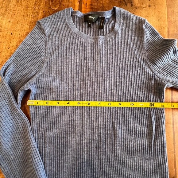Theory Wool Crew Sweater, Medium, Chambray Blue -NWT - Picture 8 of 8